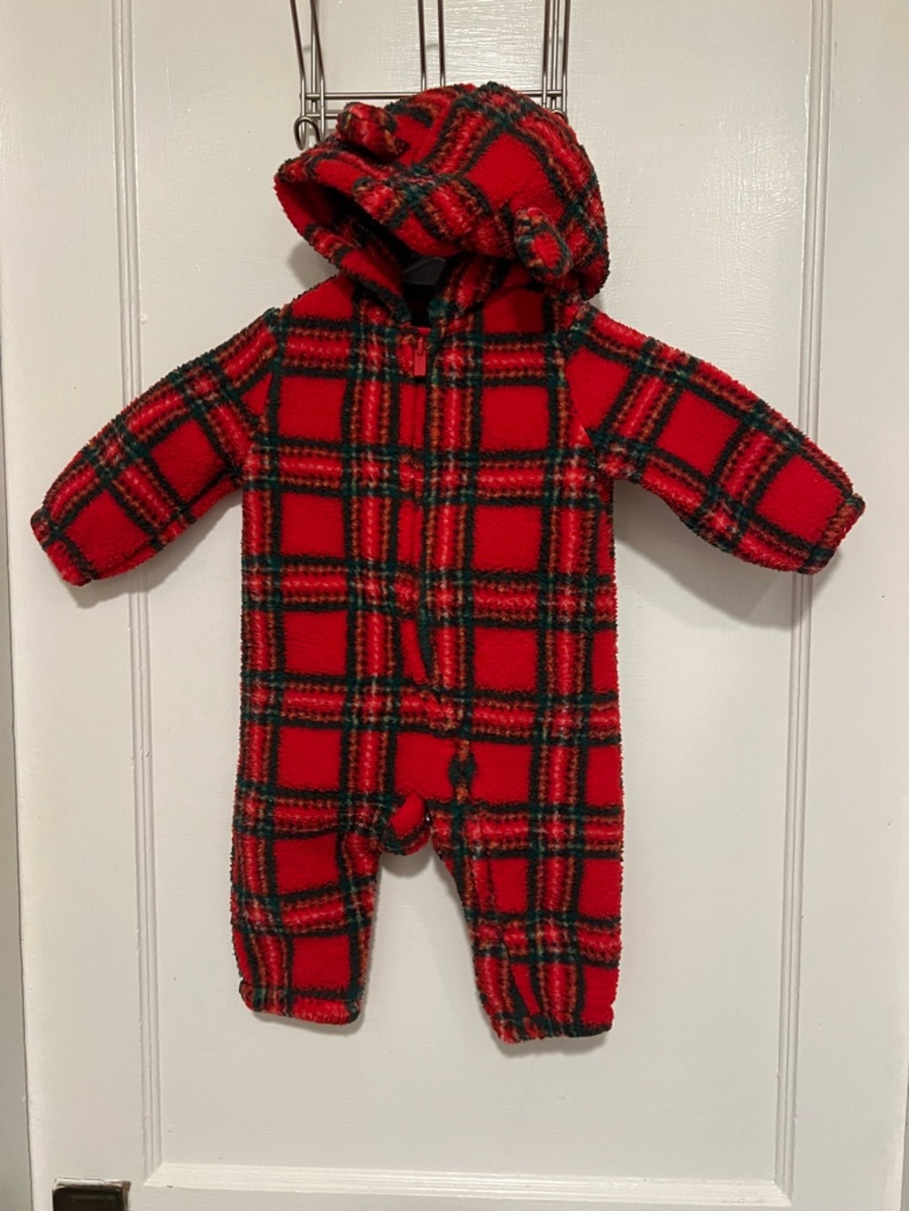 Plaid Sherpa bodysuit (baby)